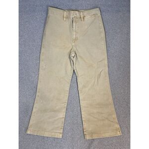 J crew slim‎ wide leg pants womens 30 khaki brown trouser cropped